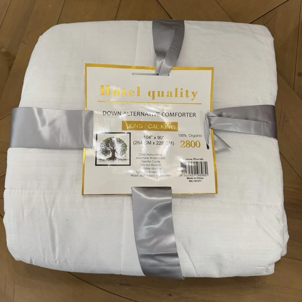 American Linen Hotel Quality King/Cal King Down Alternative Organic Cotton